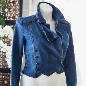 Free People military jean jacket